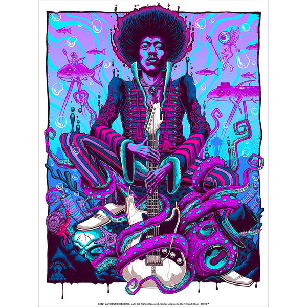 Jimi Hendrix Under the Sea Gallery Poster