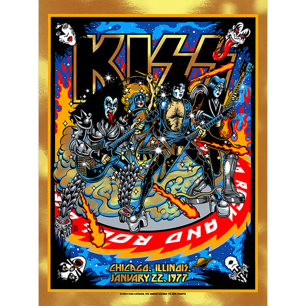 KISS January 22, 1977 Chicago, IL Gold Foil Variant