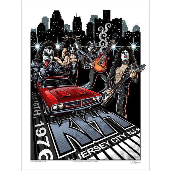 KISS July 10, 1976 Jersey City Gallery Poster