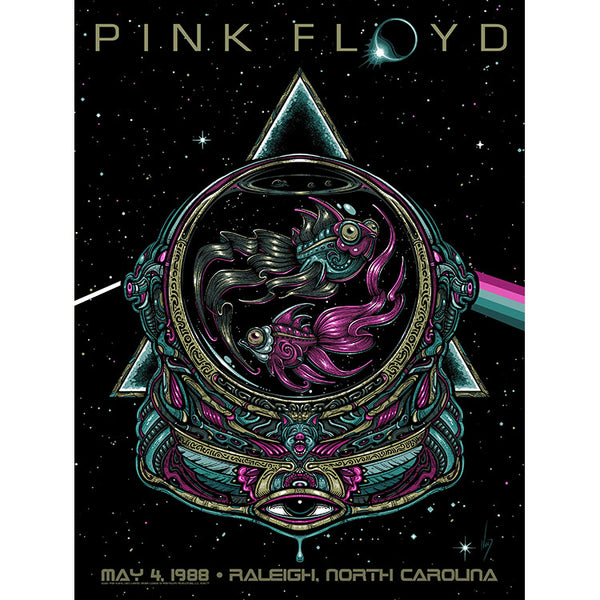 Pink Floyd May 4, 1988 Raleigh, North Carolina Gallery Edition Poster